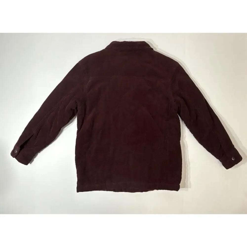 Art Class Boys Quilted Corduroy Jacket Burgundy Red Size M (8)